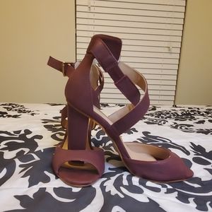 Maroon Strappy Heels